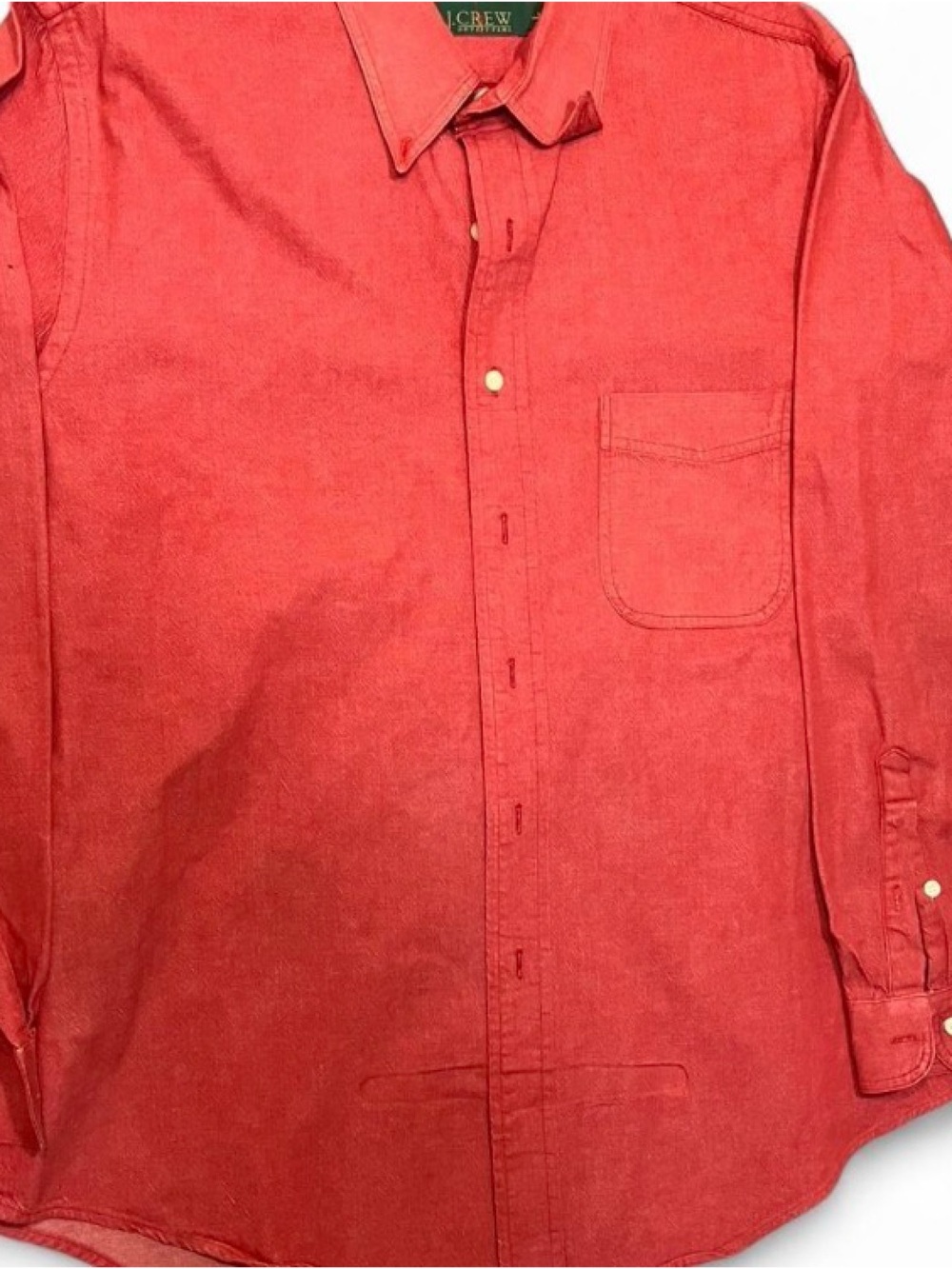 J. Crew Men's Button-Down Shirt in Red